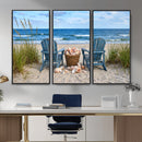 Large Beach Canvas Wall Art Coastal Adirondack Chairs Ocean by MyGreatCanvas | Canvas Wall Art Prints | Photo Prints & Wall Decor