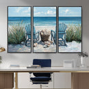 Beach Canvas Wall Art Coastal Adirondack Chairs Ocean by MyGreatCanvas | Canvas Wall Art Prints | Photo Prints & Wall Decor