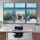 Beach Canvas Wall Art Coastal Adirondack Chairs Ocean by MyGreatCanvas | Canvas Wall Art Prints | Photo Prints & Wall Decor