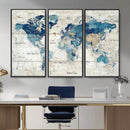 Watercolor World Map Canvas Wall Art Print – Abstract by MyGreatCanvas | Canvas Wall Art Prints | Photo Prints & Wall Decor