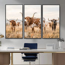 Texas Longhorn Canvas Wall Art, Rustic Farm Animal Photography Print, Farmhouse Country Decor, Western Ranch Art by MyGreatCanvas | Canvas Wall Art Prints | Photo Prints & Wall Decor
