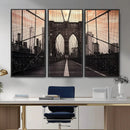 Brooklyn Bridge Canvas Wall Art, New York City Skyline Photography Print, NYC Landmark Urban Decor Artwork by MyGreatCanvas | Canvas Wall Art Prints | Photo Prints & Wall Decor