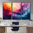 Colorful Abstract Canvas Wall Art Print, Vibrant Popup Color Art Print