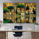 Gustav Klimt Golden Cityscape Wall Art Canvas Print,
