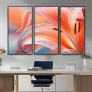 Peach Lily Canvas Wall Art, Coral Pink Flower Macro Photo Print, Botanical Bedroom Decor, Soft Floral Photography, Living Room Wall Art by MyGreatCanvas | Canvas Wall Art Prints | Photo Prints & Wall Decor