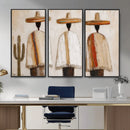 Mexican Wall Art Canvas Print, Southwestern Sombrero Poncho Painting, Neutral Earthy Boho Decor, Fiesta Living Room Art, Impasto Style Print by MyGreatCanvas | Canvas Wall Art Prints | Photo Prints & Wall Decor