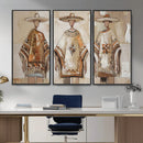 Mexican Folk Art Canvas Wall Art, Charro Poncho Sombrero Painting Print, Neutral Beige Boho Decor, Southwestern Impasto Style, Living Room Art by MyGreatCanvas | Canvas Wall Art Prints | Photo Prints & Wall Decor