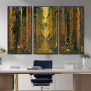 Gustav Klimt Style Forest Canvas Wall Art, Golden Forest Path Floral Art Nouveau Print, Enchanted Woodland Decor by MyGreatCanvas | Canvas Wall Art Prints | Photo Prints & Wall Decor