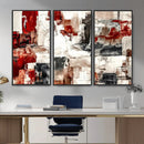 Blue Teal Abstract Canvas Wall Art, Modern Textured Painting Print, Navy Orange White Contemporary Art, Neutral Living Room Decor, Office Art by MyGreatCanvas | Canvas Wall Art Prints | Photo Prints & Wall Decor