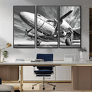 Vintage Airplane on Runway Canvas Print by MyGreatCanvas | Canvas Wall Art Prints | Photo Prints & Wall Decor
