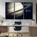 Framed Saturn Wall Art Canvas Print