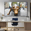 Charging Bull Wall Art Canvas Print