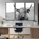 Newfoundland Cow Art Wall Art, Black White Cow Art Wall Art