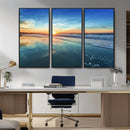 Blue Sky and Beach Wall Art Canvas Print