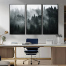 Foggy Forest Wall Art Canvas Print | 3 Panel Large Misty by MyGreatCanvas | Canvas Wall Art Prints | Photo Prints & Wall Decor
