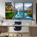 Spectacular autumn view of Braies Lake Wall Art Canvas Print by MyGreatCanvas | Canvas Wall Art Prints | Photo Prints & Wall Decor
