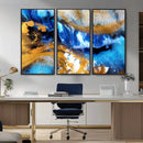 Blue Orange Marble Fluid Effect Canvas Wall Art Print by MyGreatCanvas | Canvas Wall Art Prints | Photo Prints & Wall Decor