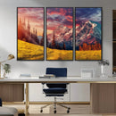 Mountain and Daylight Red Sunset Wall Art Canvas Print by MyGreatCanvas | Canvas Wall Art Prints | Photo Prints & Wall Decor