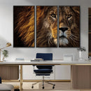 Mighty Lion Wall Art Canvas Print – Majestic Animal Portrait