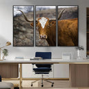 Framed Big Cow Animal Wall Art Canvas Print by MyGreatCanvas | Canvas Wall Art Prints | Photo Prints & Wall Decor
