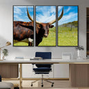 Longhorn and Cow Wall Art, Country Cow Wall Decor Canvas by MyGreatCanvas | Canvas Wall Art Prints | Photo Prints & Wall Decor