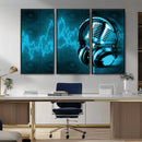 Music and Microphone Wall Art Canvas Print by MyGreatCanvas | Canvas Wall Art Prints | Photo Prints & Wall Decor