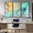 Green Marble Fluid Effect Wall Art Abstract Canvas Wall Art by MyGreatCanvas | Canvas Wall Art Prints | Photo Prints & Wall Decor