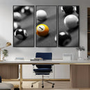 Wall Art Pool Table and Balls Canvas Print by MyGreatCanvas | Canvas Wall Art Prints | Photo Prints & Wall Decor