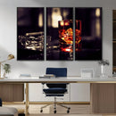 Whiskey and Cigar Canvas – Luxurious Wall Art for Home or