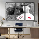 Poker Game Cards Wall Art Canvas, Multi Panel Wall Art