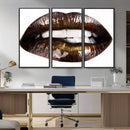 Close Up Lips Wall Art Canvas Print