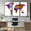 World Map Canvas Print – Detailed Map of the World Wall Art