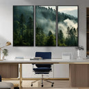 Misty Forest Wall Art Premium Canvas Print a Foggy and by MyGreatCanvas | Canvas Wall Art Prints | Photo Prints & Wall Decor