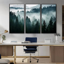 Captivating Misty Forest Wall Art Canvas, Premium Canvas