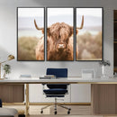 Scottish Serene Highland Cow Canvas Wall Art – Serene