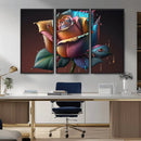 Abstract Rose Wall Art Canvas Print
