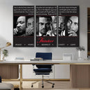 Thinker Quintet Canvas Wall Art – Martin, Obama, Malcolm X,