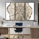 Abstract Wood Tree Ring Wall Art - Ready to Hang Minimalist