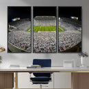 Beaver Stadium Night Game Triple Canvas Wall Art - Penn