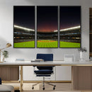 Yankee Stadium Night Game Triple Canvas, Yankee Stadium