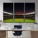 Yankee Stadium Night Game Triple Canvas, Yankee Stadium