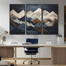 Mountain Wall Art – Modern Geometric Landscape Canvas Print,