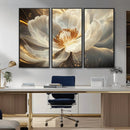 Gold Floral Wall Art Canvas Print, Framed Modern Flower Art by MyGreatCanvas | Canvas Wall Art Prints | Photo Prints & Wall Decor