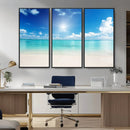Blue Ocean Wall Art Canvas Print - Tranquil Ocean Paradise