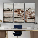 Texas Longhorn Canvas Wall Art Print – Majestic Western by MyGreatCanvas | Canvas Wall Art Prints | Photo Prints & Wall Decor