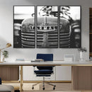 Vintage Farmall Tractor Wall Art Canvas Print, Rustic