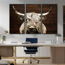 Highland Cow Wall Art Canvas Print, Rustic Farmhouse Decor, by MyGreatCanvas | Canvas Wall Art Prints | Photo Prints & Wall Decor