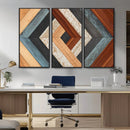 Geometric Wood Art Wall Decor Canvas Print, Rustic Wooden by MyGreatCanvas | Canvas Wall Art Prints | Photo Prints & Wall Decor