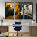 Bear and Bull Wall Art Canvas Print – Abstract Animal