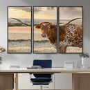 Texas Longhorn Wall Art Canvas Print, Rustic Ranch Decor, by MyGreatCanvas | Canvas Wall Art Prints | Photo Prints & Wall Decor
